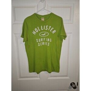 Vintage Hollister Surf T Shirt Men L Large Bright Green Hollister Surfing Series